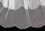 Veil - Multi layers - Pearl and clear stones embellishment  - 36" - VL-V103IV